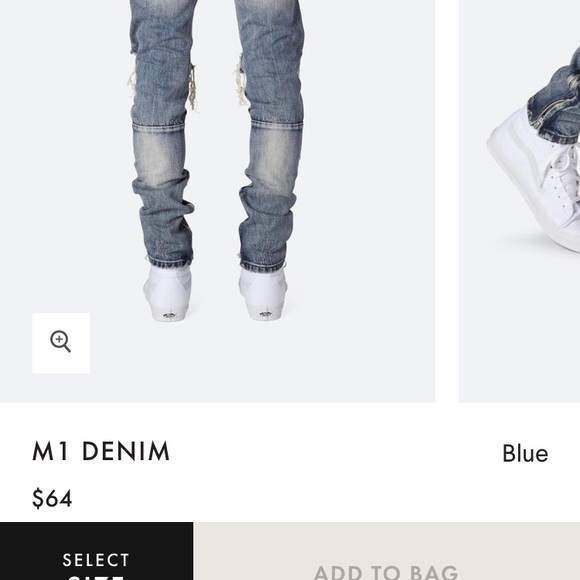 M1 Blue Denim Jeans (MNML.LA) - Picture 7 of 8